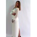 Embroidered dress "Cornflower Dreams 6" milk